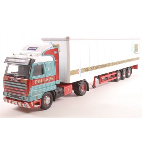 Scania 143 Box Trailer Pollock (Scotrans) LTD Bathgate, Scotland L.E. Corgi CC14806