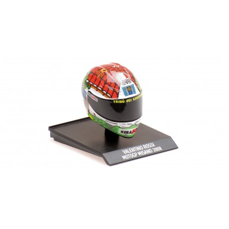 Casque 1/10 AGV Valentino Rossi Moto GP Misano 2008 Minichamps 315080056