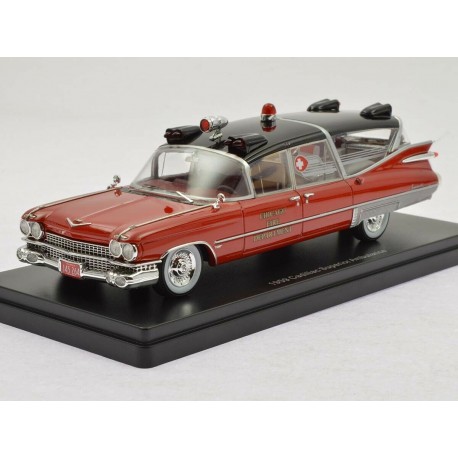 Cadillac Superior Ambulance Chicago Fire Departement Red 1959 NEO