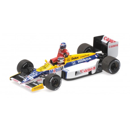 Williams Honda FW11 F1 Allemagne 1986 Keke Rosberg riding on Nelson Piquet Minichamps 410860106