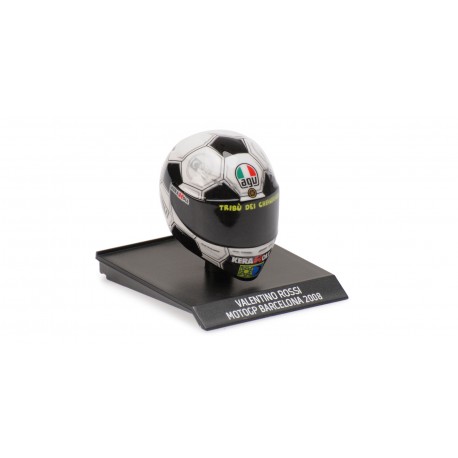Casque Helmet 1/10 AGV Valentino Rossi Moto GP Barcelona 2008 Minichamps 315080086