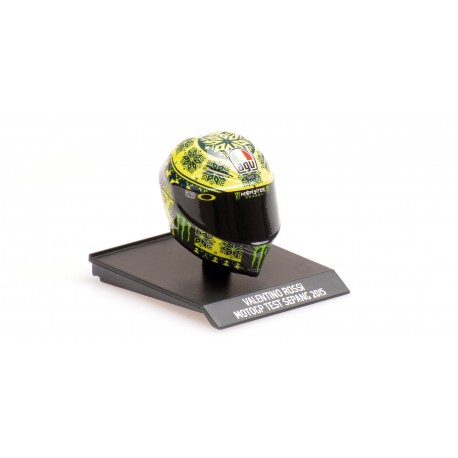 Casque Helmet 1/10 AGV Valentino Rossi Moto GP Test Sepang 2015 Minichamps 315150076