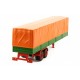 Auflieger Flatbed Platform Trailer with cover Orange Green IXO TRL002