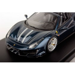Ferrari 488 Pista Spider Blue Nart with Argento Nurburgring Stripe 2018 Looksmart LS496C