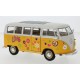 VW T1 Bus Flower power 1963 Yellow White Welly WEL22095A3