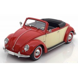 VW Beetle Cabrio Hebmueller 1949 Red Cream KK Scale KKDC180111