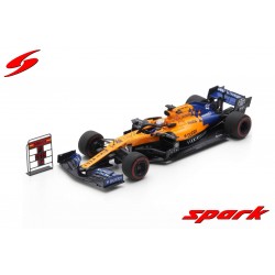 McLaren Renault MCL34 55 F1 Brésil 2019 Carlos Sainz Jr with pitboard Spark S6048