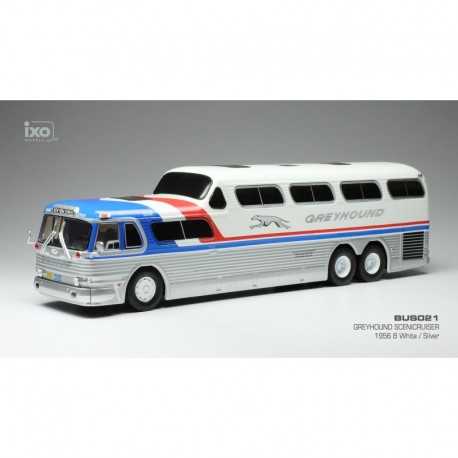GMC Scenicruiser B Greyhound 1956 White Silver IXO BUS021