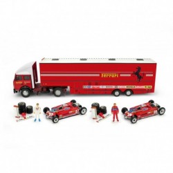 Race Transporter Set Fiat Iveco 190 Scuderia Ferrari F1 Espagne 1981 Villeneuve Pironi Brumm RTS09