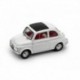 Fiat 500D Chiusa 1964 Bianco - interno rosso avorio Brumm R405-02