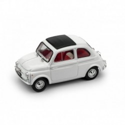 Fiat 500D Chiusa 1964 Bianco - interno rosso avorio Brumm R405-02