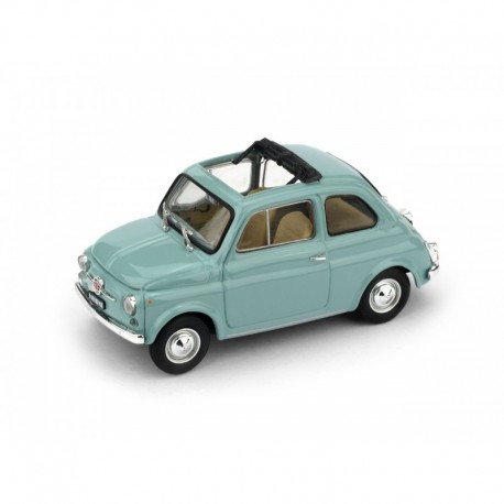 Fiat 500F Aperta 1970 Grigio Garda - interno beige Brumm R454-16