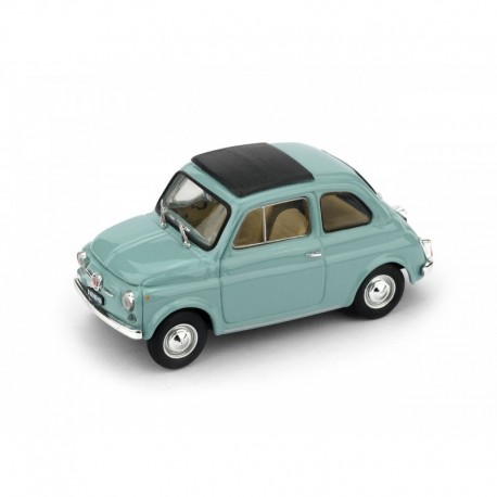 Fiat 500F Chiusa 1970 Grigio Garda - interno beige Brumm R455-16