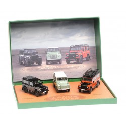 3 car pack Land Rover Defender Celebration Series including 90 Heritage Edition 2015 Almost Real ALM410200