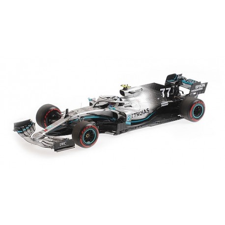 Mercedes F1 W10 EQ Power+ 77 F1 Grand Prix d'Angleterre 2019 Valtteri Bottas Minichamps 110191077