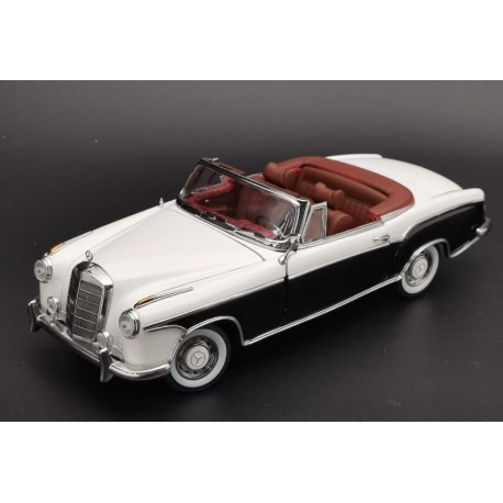 Mercedes 220 SE Convertible W180II 1958 Black White Sunstar SUN3576
