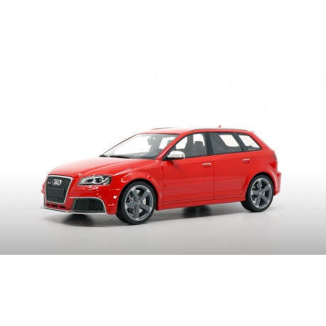 AUDI RS3 TYP 8P 2011 RED BLACK WHEELS DNA DNA000056 1:18 LHD RESINE ROUGE