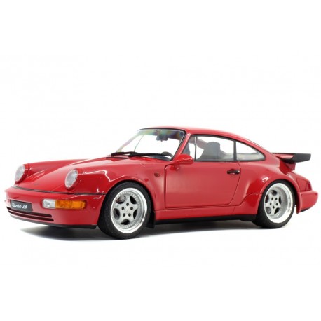 Porsche 964 Turbo 3.6 1990 Rouge Indien Solido S1803402