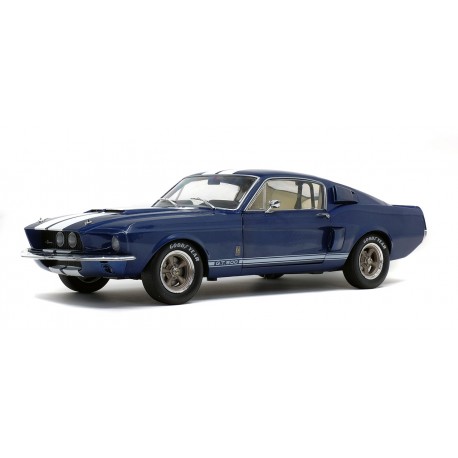 Shelby Mustang GT500 1967 Nightmist Blue with Light Grey Stripes Solido S1802903