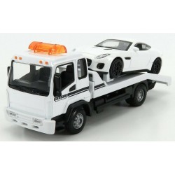 Set dépanneuse avec Jaguar F-Type White Black Bburago BBU18-31419
