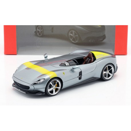 Ferrari Monza SP1 Silver Yellow Bburago BBU18-16013GREY