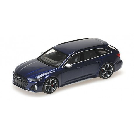 Audi RS6 Avant 2019 Blue Metallic Minichamps 410018011