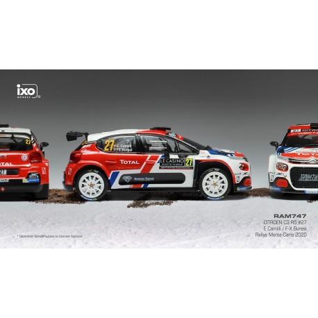 Citroen C3 R5 27 Rallye Monte Carlo 2020 Camilli Buresi IXO RAM747