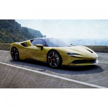 Ferrari SF90 Stradale Giallo Montecarlo with roof Nero DS 1250 Looksmart LS504H
