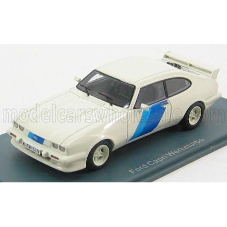 Ford England Capri MKIII Werkturbo Motor Sport 1981 Ivory Blue NEO NEO43329