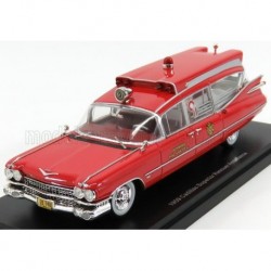 Cadillac S&S Superior Landau Ambulance with Stretcher 1959 Red and White NEO NEO45262