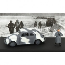 Volkswagen KDF Wehrmacht Winter with figures 1941 Military Grey and White Rio Models UAN205