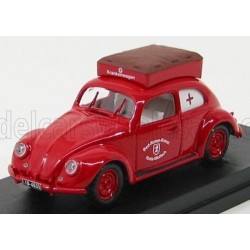 Volkswagen Beetle Ambulance Fire Engine 1953 Red Rio Models 4183