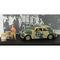 Volkswagen Africa Korps Wehrmacht with figures 1941 Military Green Sand Rio Models UAN201