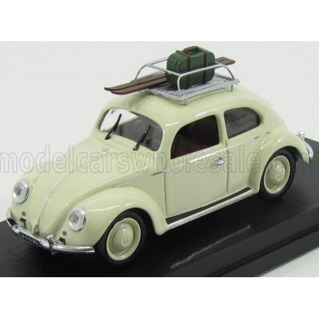 Volkswagen Beetle Maggiolino Ski Vacation 1950 Cream Rio Models 4509