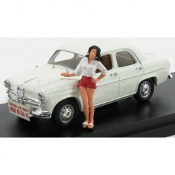 Alfa Romeo Giulietta Concorso with Miss Italia Figure 1955 White Rio Models 4608/P
