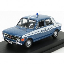Fiat 128 4 Doors Polizia Stradale 1970 Light Blue and White Rio Models 4167/2