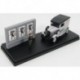 Fiat Ballila bus publicitaire with figure diorama 1932 Grey Black Rio Models 4364/P