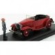 Alfa Romeo 1750 Torpedo Cabriolet Open with Mussolini Figure and letter 1926 Red Rio Models 4606/P