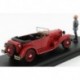 Alfa Romeo 1750 Torpedo Cabriolet Open with Mussolini Figure and letter 1926 Red Rio Models 4606/P