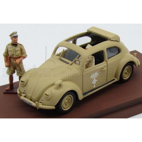 Volkswagen Beetle Africa Korps with Rommel and Driver Figure 1941 Military Sand Rio Models 4478/P