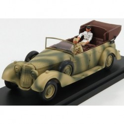Mercedes Benz 770 Africa Korps Mimetic Car With figures Rommel and Driver 1941 Military Green Rio Models 4575-P