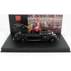 Mercedes Benz 770K Cabriolet Nuremberg Parade Hitler with figure 1938 Black Rio Models 4557/P