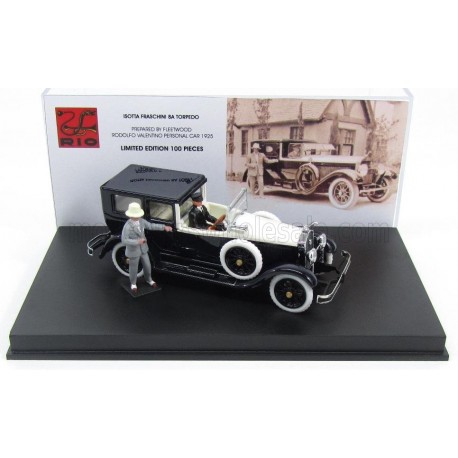 Isotta Fraschini 8A Torpedo by Fleetwood Rodolfo Valentino Personal Car with figures 1925 Black Ivory Rio Models 4499/P