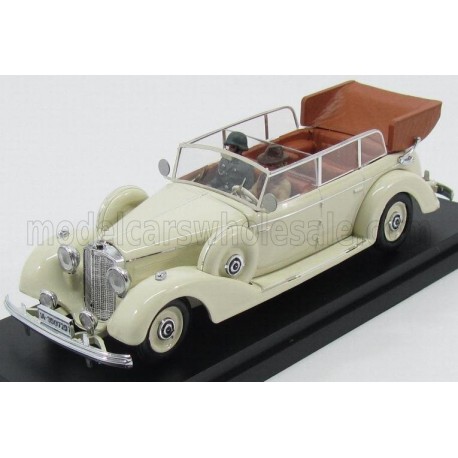 Mercedes Benz 770K Cabriolet whith figures Eva Braun and SS Military Guard - Hitler's Wife 1938 White Rio Models 4490/P