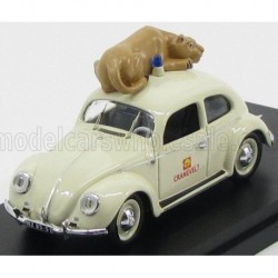 Volkswagen Beetle Shell Cranevelt Zoo Di Arnhem Holland - with Lion 1965 Light Grey Rio Models 4412/P