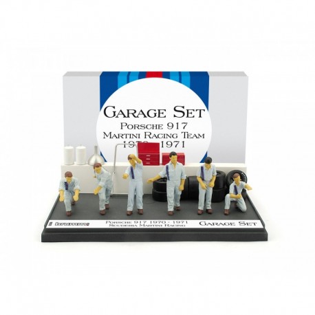 Garage Set Porsche Scuderia JWA Gulf Porsche 917 1971 Brumm GS06