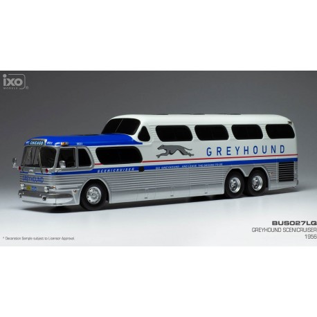 GMC Scenicruiser 1956 White Silver IXO BUS027