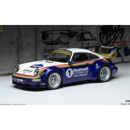 Porsche 964 RWB White Blue IXO MOC306