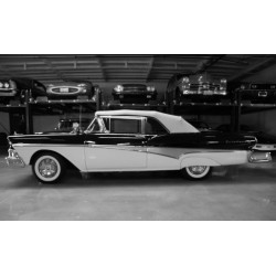Ford Fairlane 500 Convertible Canopy Closed 1958 Black White Sunstar SUN5286