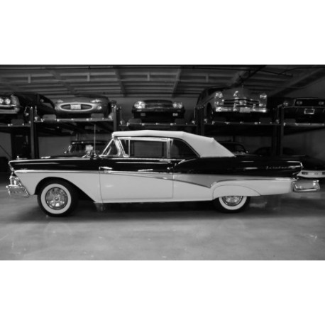Ford Fairlane 500 Convertible Canopy Closed 1958 Black White Sunstar SUN5286